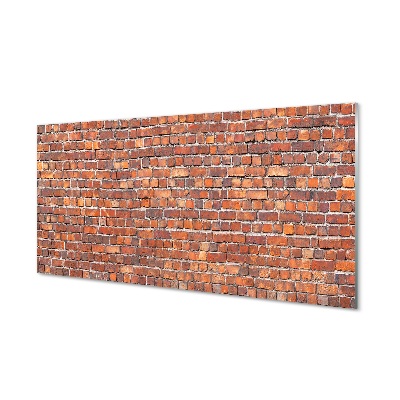 Skleněný obraz Červená cihlová zeď