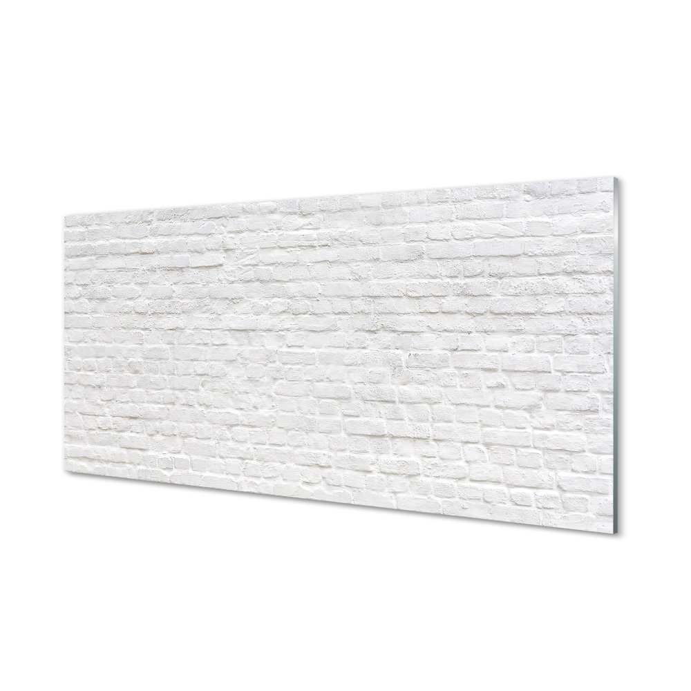 Luxusní skleněný obraz Bílá cihlová zeď