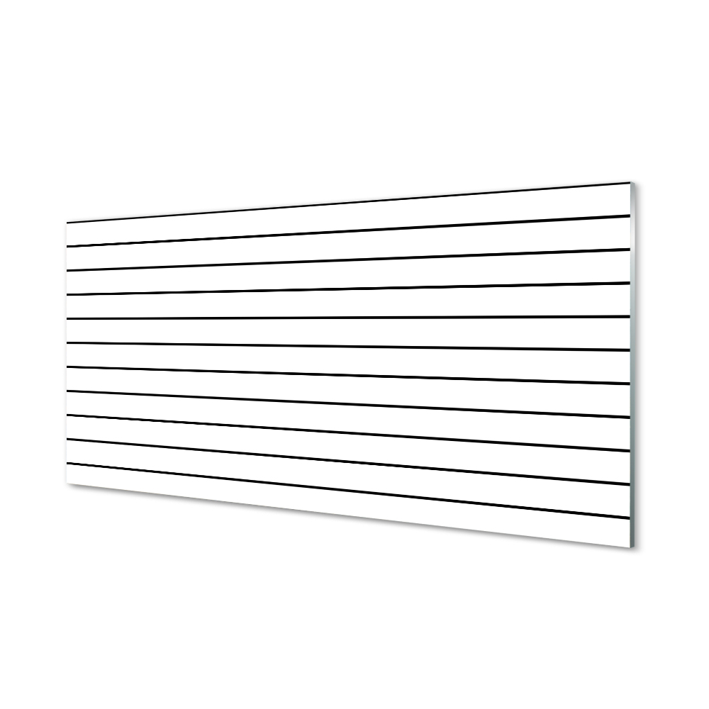 Luxusní skleněný obraz Černé čáry na bílém pozadí