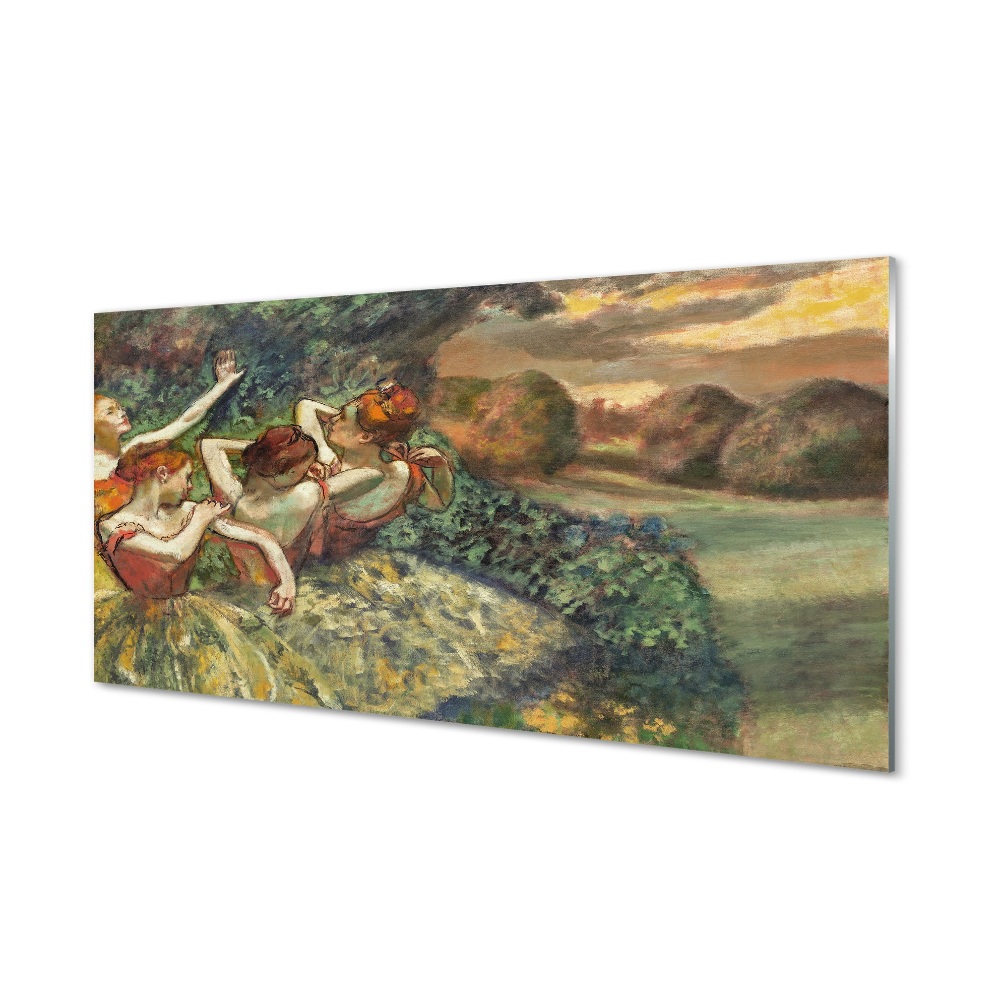Skleněný obraz Edgar Degas - Čtyři tanečnice