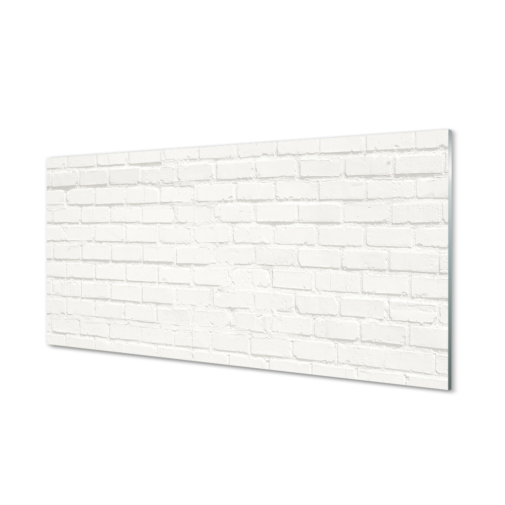 Luxusní skleněný obraz Bílá cihlová zeď