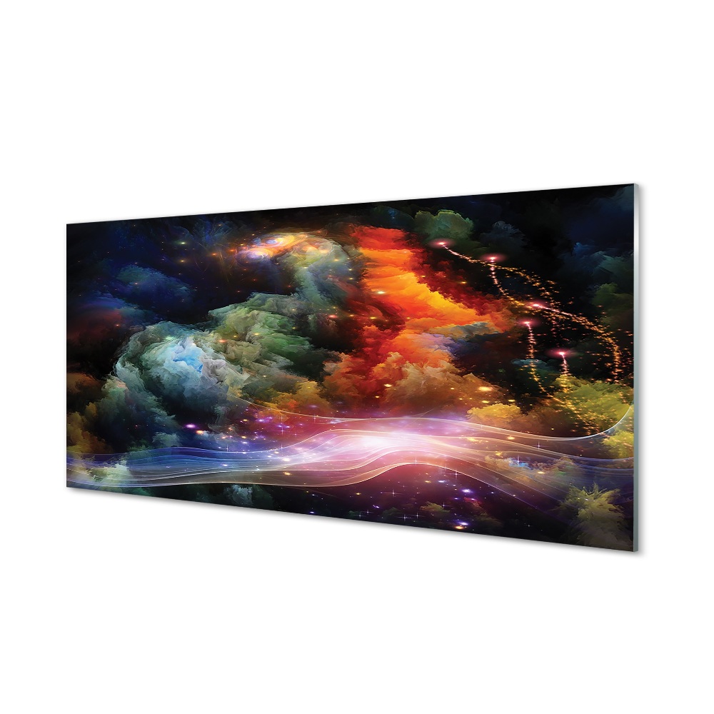 Obraz na skle Abstraktní vzory galaxií