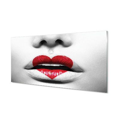 Skleněný obraz Rty srdce žena tvář