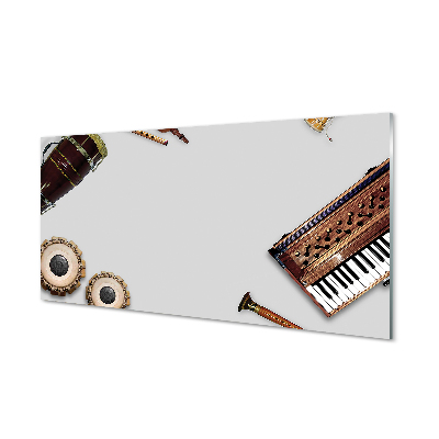 Skleněný obraz na stěnu Nástroje na bílém pozadí