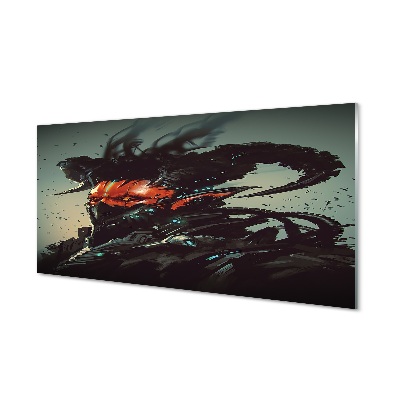 Skleněný obraz na stěnu Kouřící ďábelské rohy