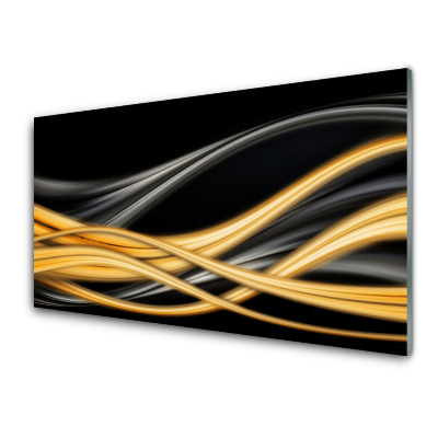 Skleněný obraz Abstraktní grafické žluté