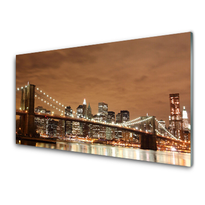 Obraz na skle Most Město světla