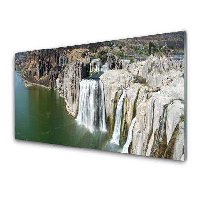 Obraz ze skla Vodopád Skály Voda