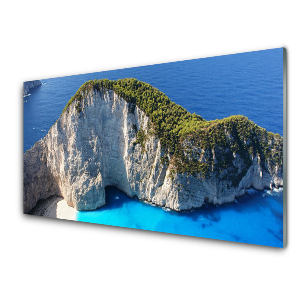 Obraz ze skla Skály Vodní panorama