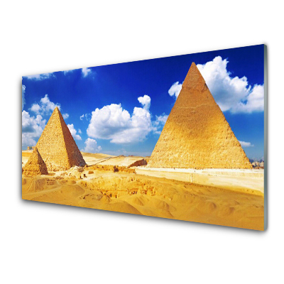 Obraz ze skla Pyramidy Nebe Poušť