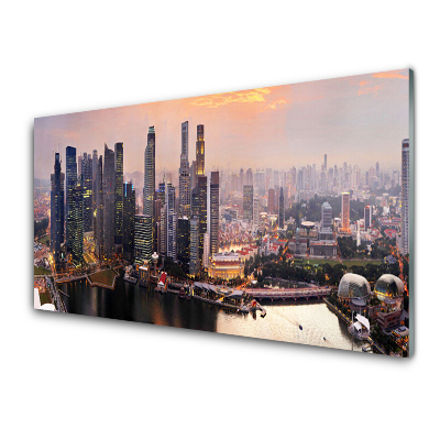 Moderní skleněný obraz Městské mrakodrapy