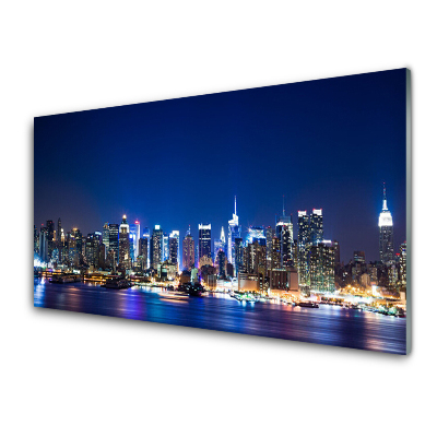 Obraz ze skla Noční panorama města