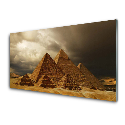 Obraz na skle Pyramidy v Gíze