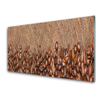 Skleněný obraz na stěnu Hnědé pozadí kávových zrn