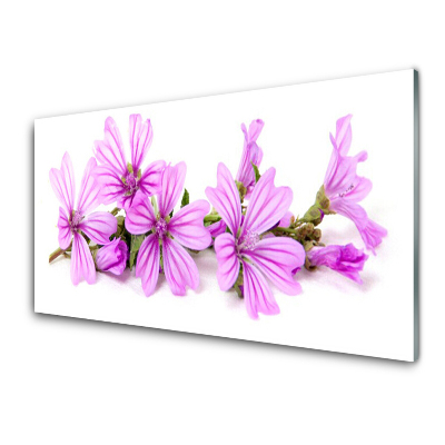 Luxusní skleněný obraz Růžové květy