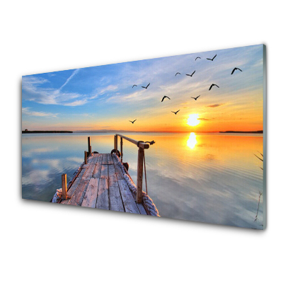 Obraz na skle Moře a ptáci v letu