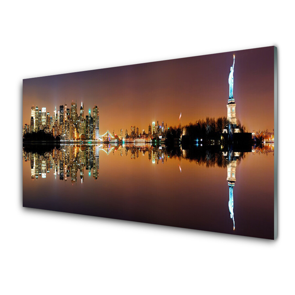 Obraz na skle New York v nočním odrazu