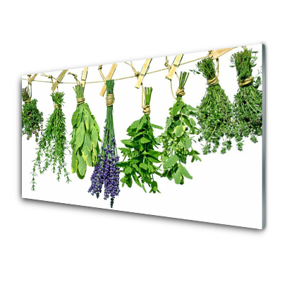 Luxusní skleněný obraz Závěsné svazky bylin