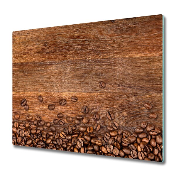 Krájecí prkénko skleněné Kávová zrna na desce