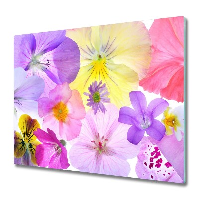 Skleněná krájecí deska Barevné macešky