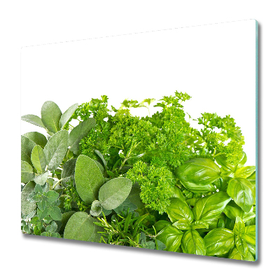 Krájecí prkénko skleněné Hromada bylinek