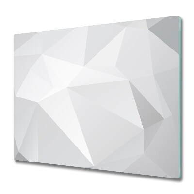 Skleněné krájecí prkénko bílé pozadí