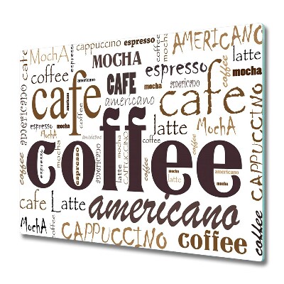 Skleněná deska do kuchyně Kavárenské titulky ke kávě