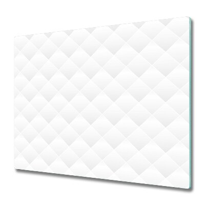 Skleněné krájecí prkénko Abstrakce s bílými čtverečky