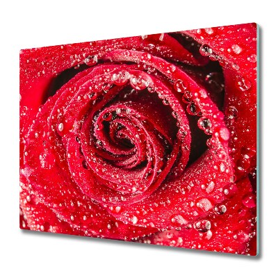 Skleněná deska do kuchyně Rosa na růži