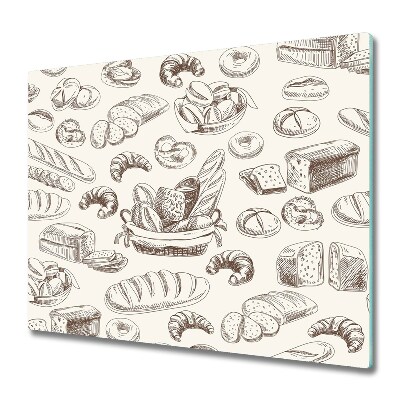 Skleněná krájecí deska Vzor chleba