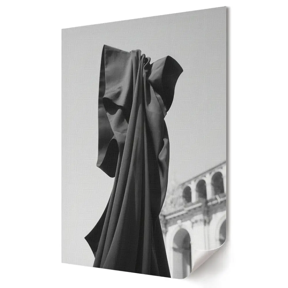 Moderní grafika na plátně Stín v pohybu: Elegance látky
