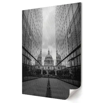 Moderní obraz na plátně Kontrastní architektura St. Paul's v zrcadle