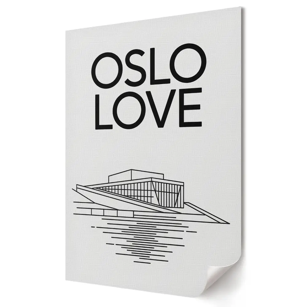 Plakát na zeď Oslo Láska v moderní architektuře