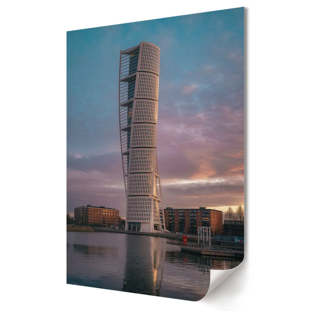 Moderní obraz na plátně Moderní architektura u vody