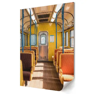 Nástěnná grafika na plátně Barevná prázdnota v městské tramvaji