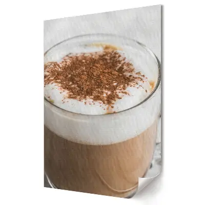 Nástěnná grafika na plátně Aromatická káva s pěnou a kakaem