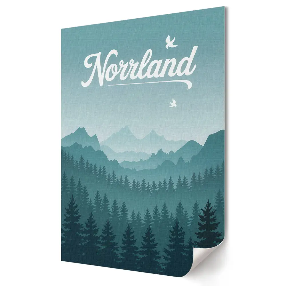 Nástěnný obraz na plátně Kouzlo horské krajiny Norrlandu