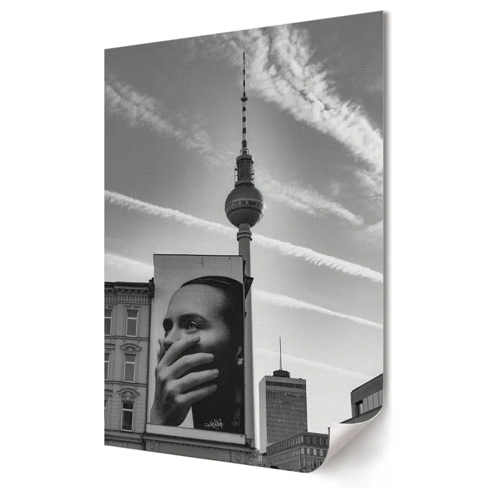 Obraz na plátně Berlín v černo-bílém provedení