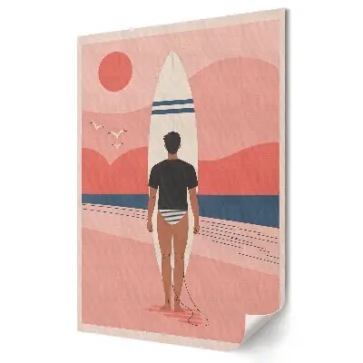 Plakát na zeď Surfařské sny na pláži Sunset Beach