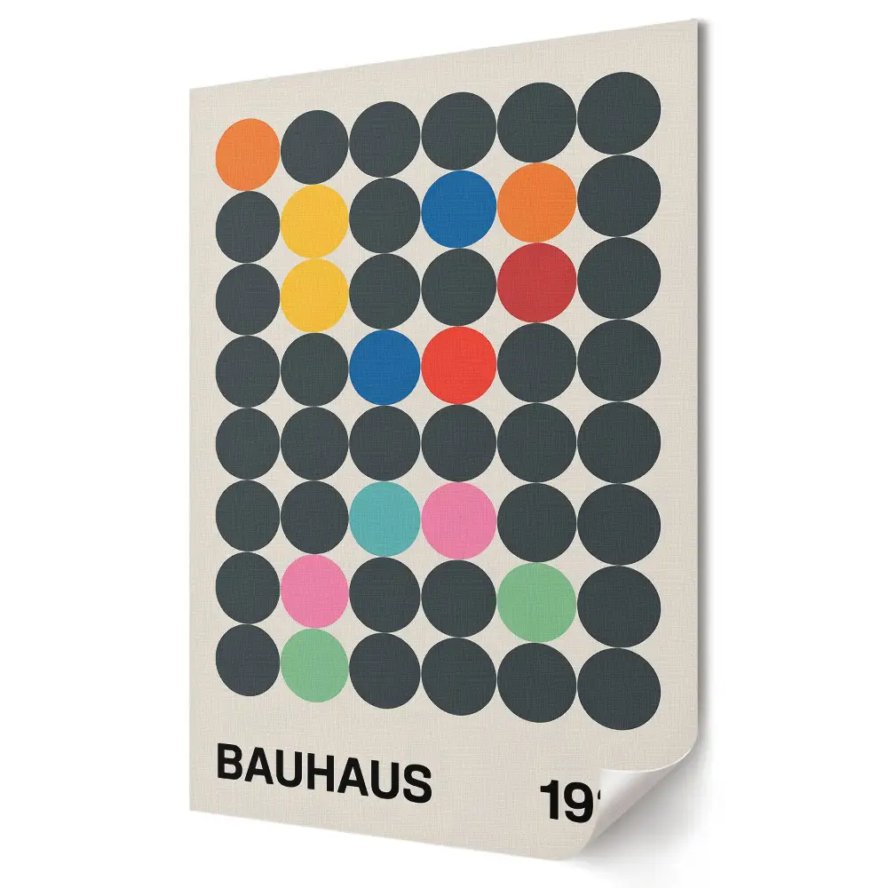 Moderní grafika na plátně Bauhaus v harmonii barev a forem
