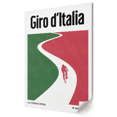 Plakát na zeď Giro d'Italia Cesta cyklistiky ke slávě