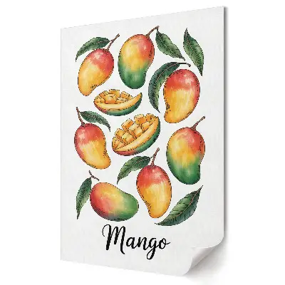 Nástěnná grafika na plátně Šťavnaté mango v letních barvách