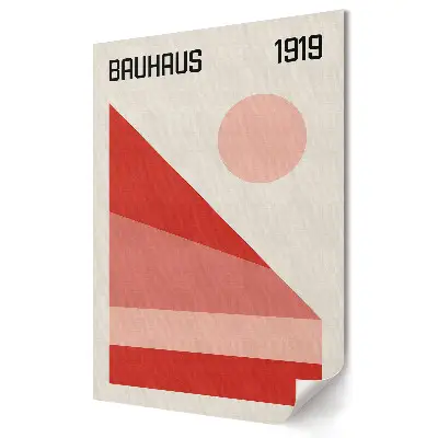Moderní grafika na plátně Bauhaus 1919: Minimalistická geometrie a barva