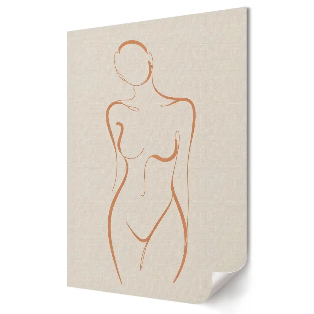 Nástěnný plakát s minimalistickou ženskou siluetou