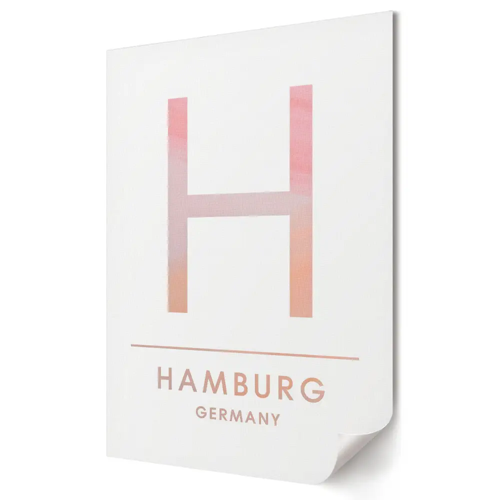 Stylový plakát na zeď Hamburk