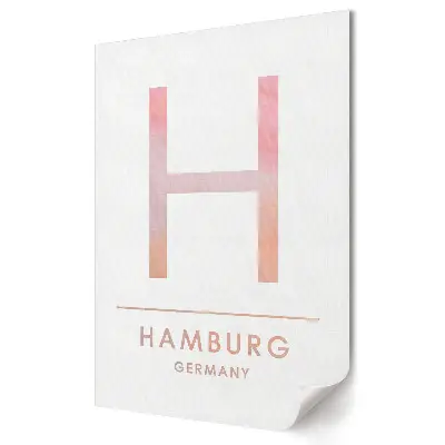 Stylový plakát na zeď Hamburk