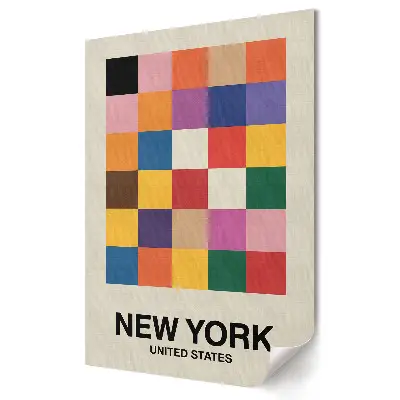 Moderní obraz na plátně Barevná mozaika New Yorku