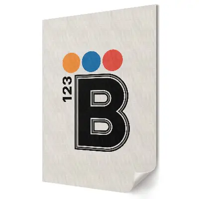 Nástěnná grafika na plátně Barevný design s písmenem B