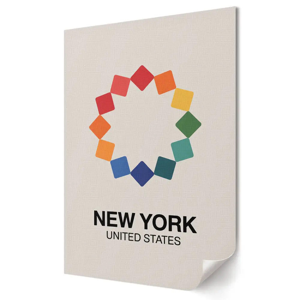 Obraz na plátně Barevná mapa New Yorku