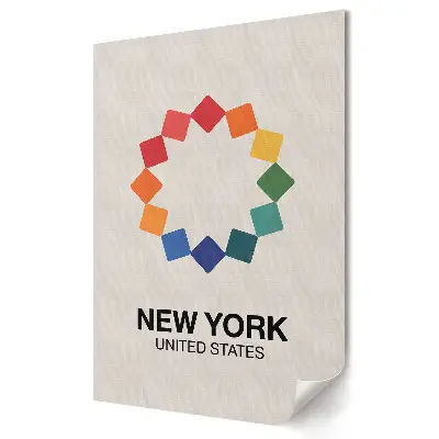 Obraz na plátně Barevná mapa New Yorku